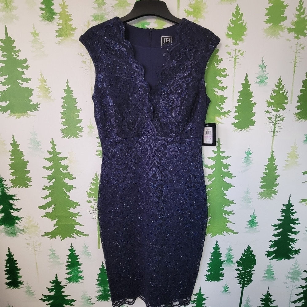 New Jessica Howard Evening Lace Sheath Dress.